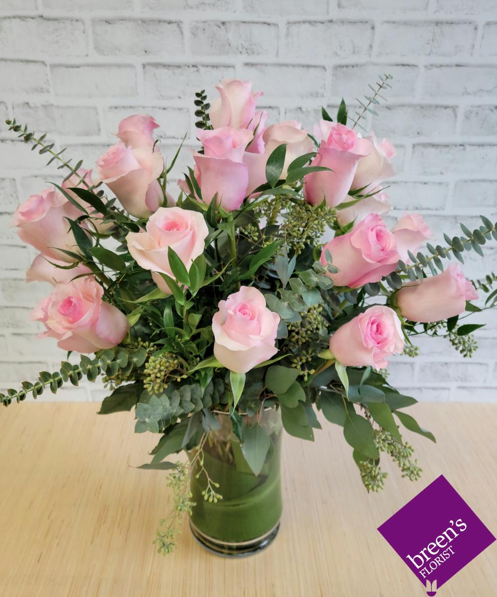 A Dozen Pink Roses in Houston Family Owned and Operated Since 1943 Breen's Florist